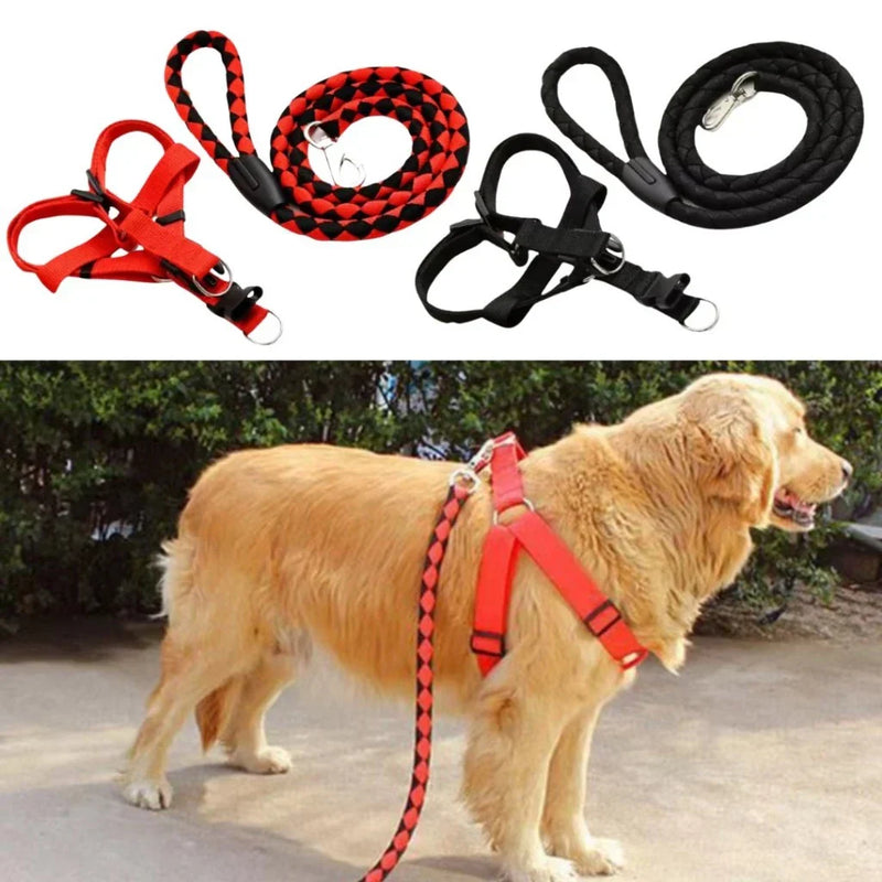 Kit Coleira Peitoral + Guia de Corda Reforçado – Passeios Confortáveis e Seguros!